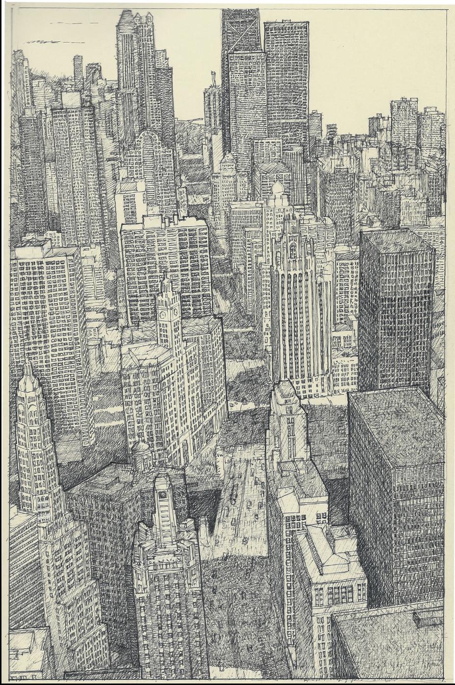 ChicagoSketchdownmichiganavenueReV